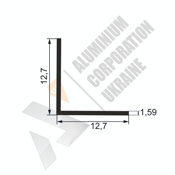 Уголок алюминиевый <br> 12,7х12,7х1,59 - АН фото