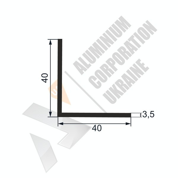 Уголок алюминиевый <br> 40х40х3,5 - БП фото