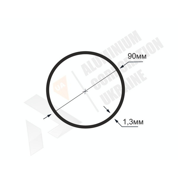 Алюминиевая труба круглая <br> 90х1,3 - АН фото