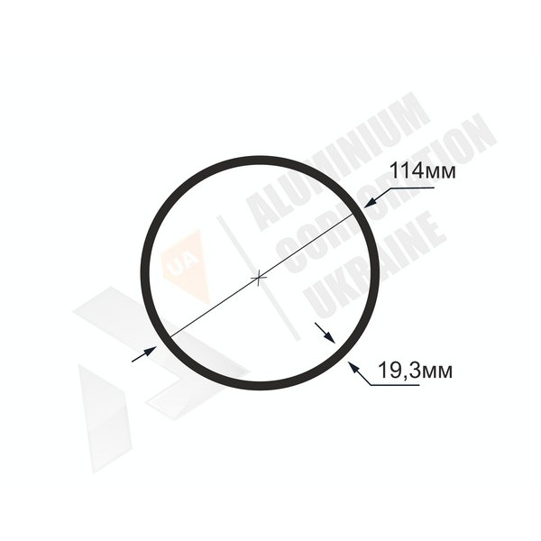 Алюминиевая труба круглая <br> 114х19,3 - АН фото