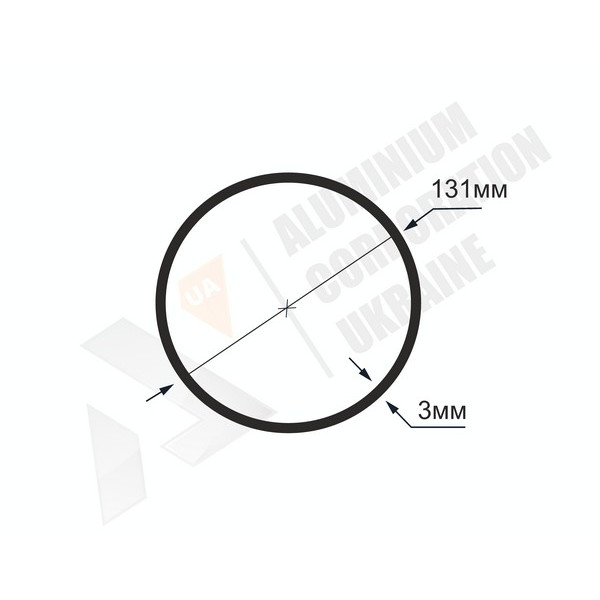 Алюминиевая труба круглая <br> 131х3 - БП фото