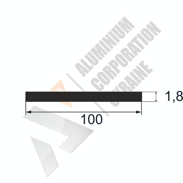 Алюмінієва смуга <br> 100х1,8 - АН фото