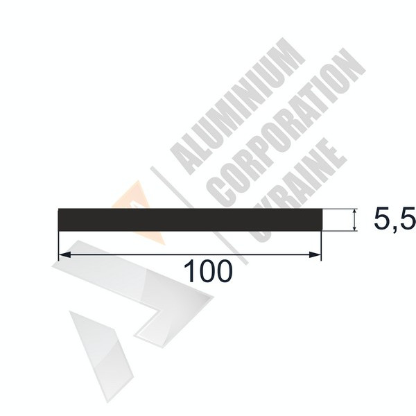 Алюмінієва смуга <br> 100х5,5 - АН фото