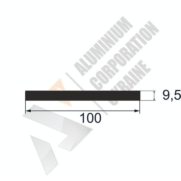 Алюминиевая полоса <br> 100х9,5 - АН фото